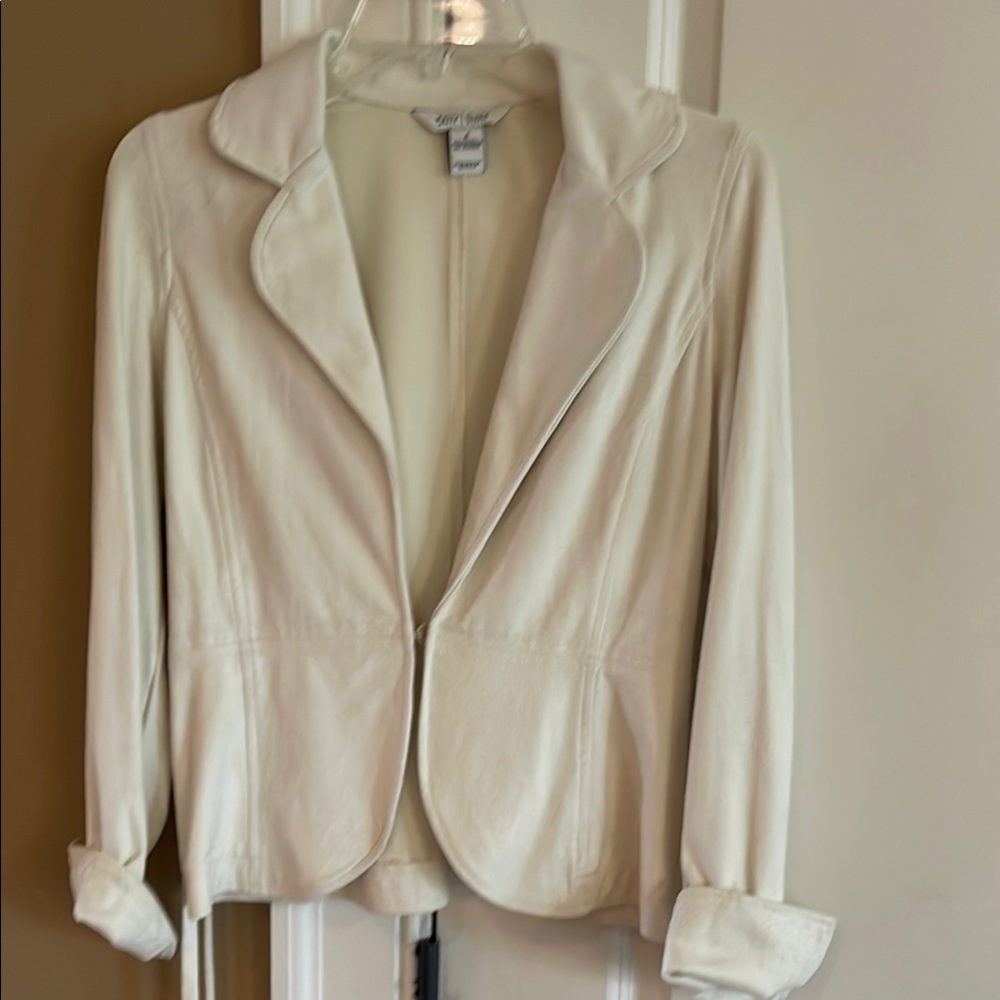 White House Black Market White Blazer Structured Suit Jacket